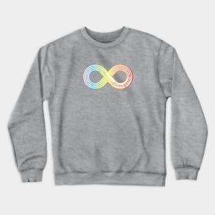 Neurodivergent Rainbow Infinity Autism Acceptance Crewneck Sweatshirt